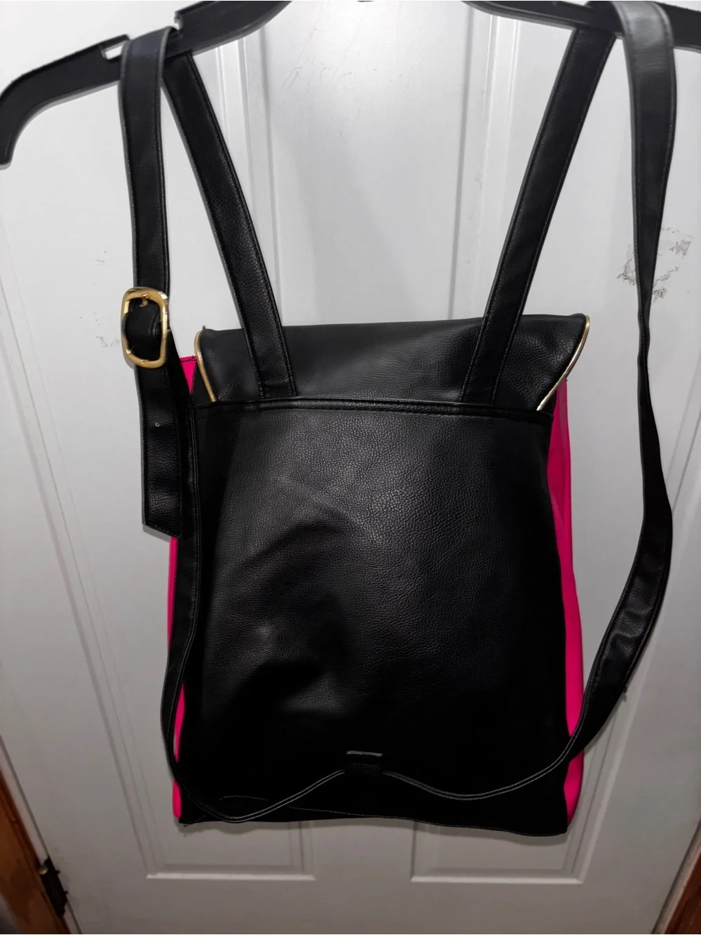 Juicy Couture Black & Hot Pink Backpack w/Gold Hardware adjustable straps nwot